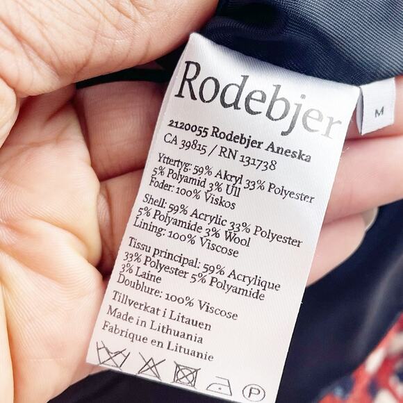 Rodebjer Artsy Jacket Aneska Houndstooth Multicolored Print with 3D Weave Medium - Picture 5 of 7